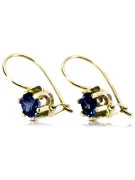 Vintage Stil Ohrringe Saphir 14 Karat Gelbgold vec019y